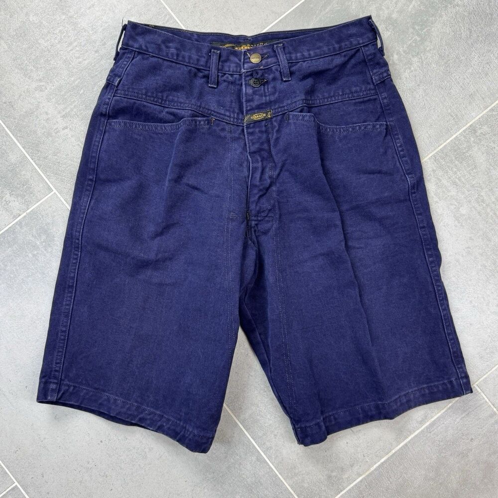VTG Marithe Girbaud Jorts 31 (30" act) Dark Wash USA Baggy 90s Skater Denim
